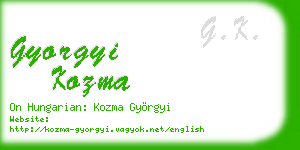 gyorgyi kozma business card