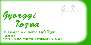 gyorgyi kozma business card